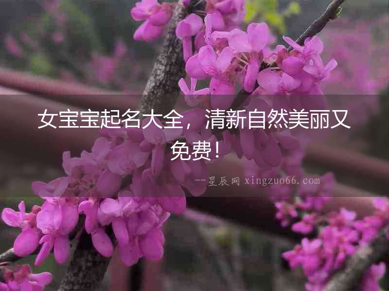 女寶寶起名大全，清新自然美麗又免費！