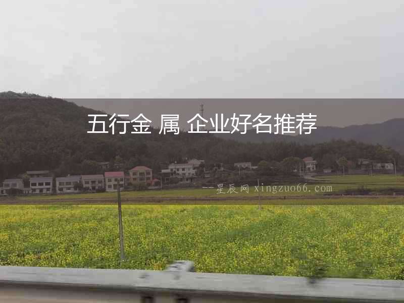 五行金 屬 企業(yè)好名推薦