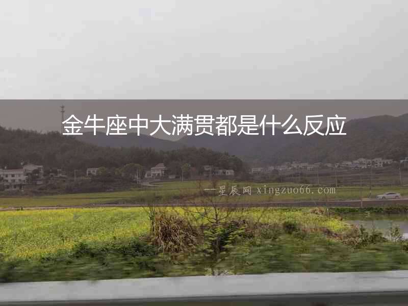 金牛座中大滿貫都是什么反應