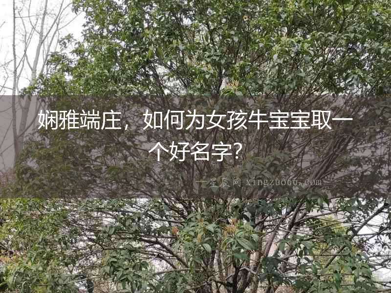 嫻雅端莊，如何為女孩牛寶寶取一個好名字？