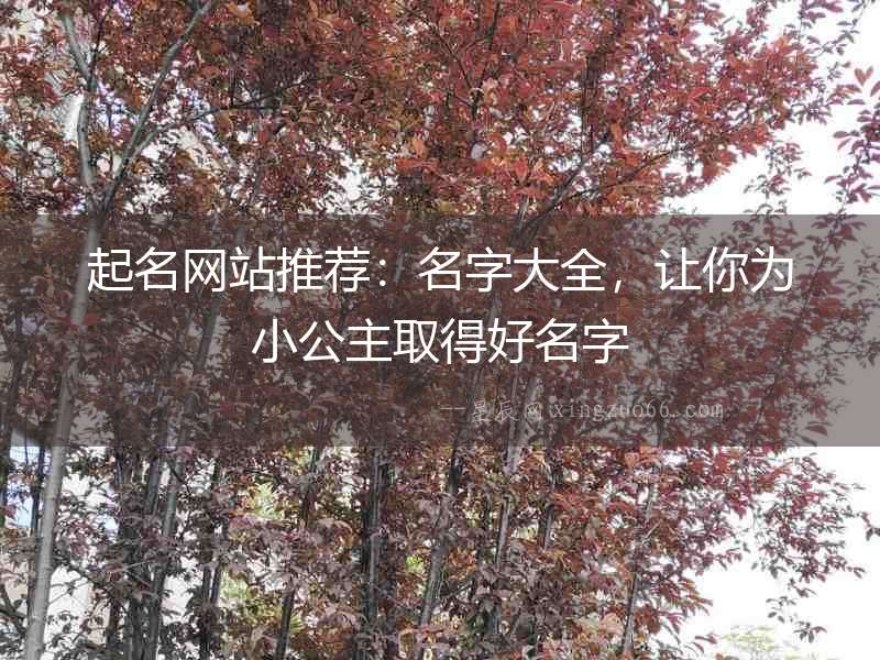 起名網站推薦：名字大全，讓你為小公主取得好名字
