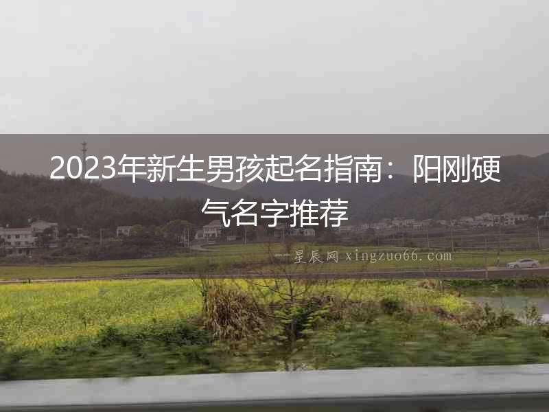 2023年新生男孩起名指南：陽剛硬氣名字推薦