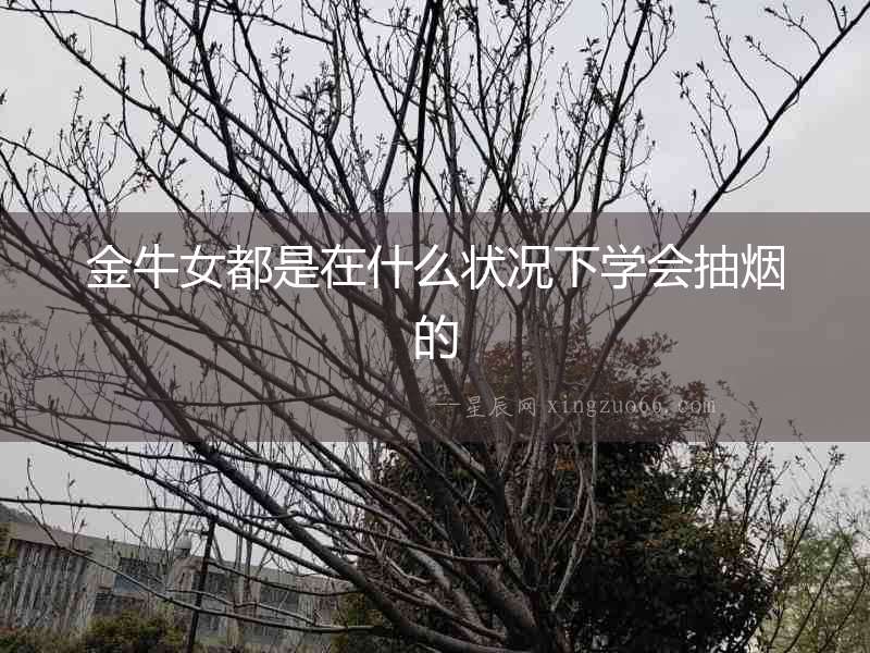 金牛女都是在什么狀況下學會抽煙的