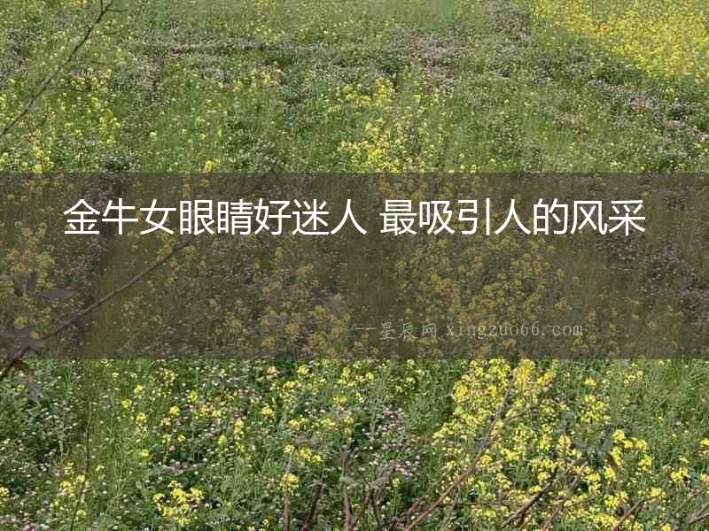 金牛女眼睛好迷人 最吸引人的風(fēng)采