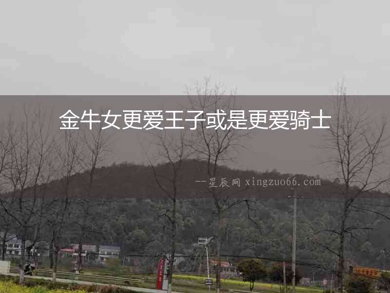 金牛女更愛王子或是更愛騎士