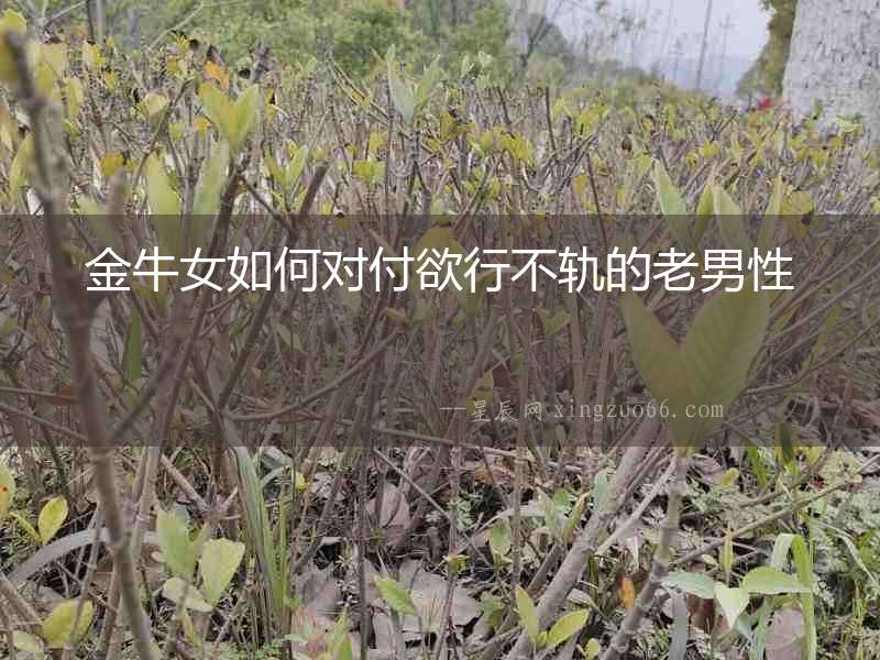 金牛女如何對(duì)付欲行不軌的老男性