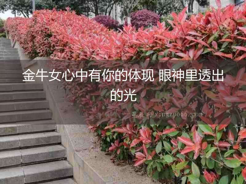 金牛女心中有你的體現 眼神里透出的光