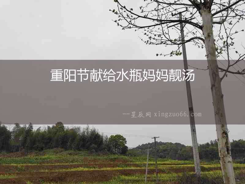 重陽節獻給水瓶媽媽靚湯