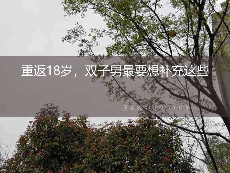 重返18歲，雙子男最要想補充這些