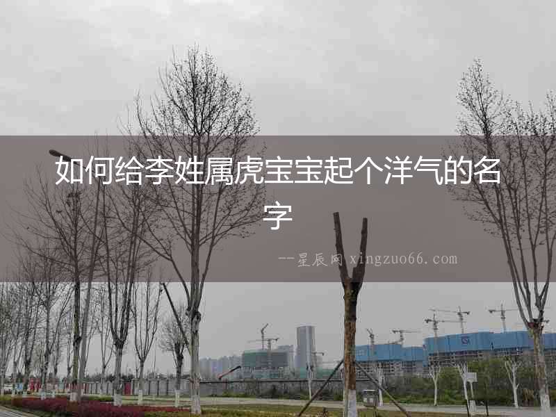 如何給李姓屬虎寶寶起個洋氣的名字