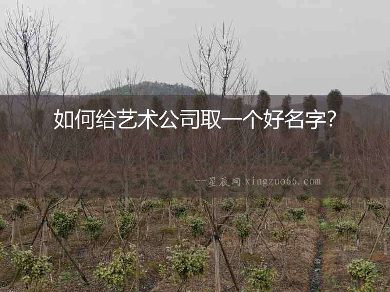 如何給藝術公司取一個好名字？