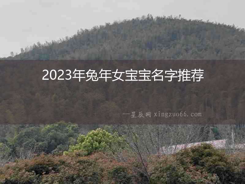 2023年兔年女寶寶名字推薦