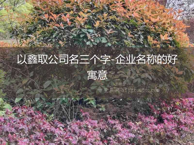 以鑫取公司名三個字-企業名稱的好寓意