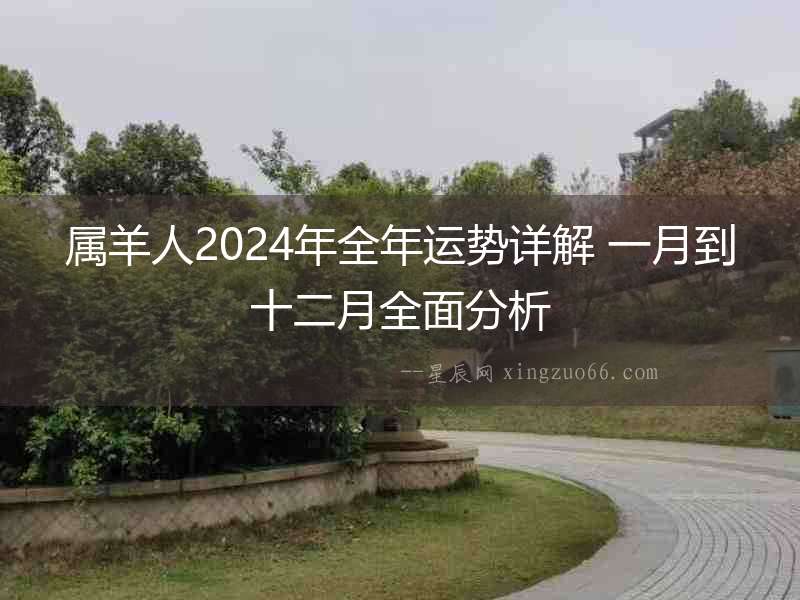 屬羊人2024年全年運勢詳解 一月到十二月全面分析