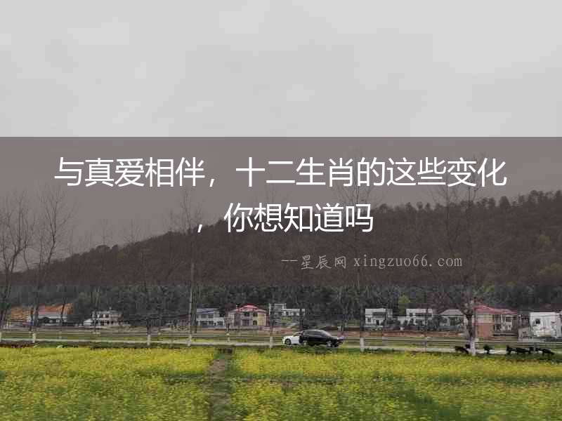 與真愛相伴，十二生肖的這些變化，你想知道嗎