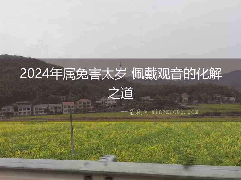 2024年屬兔害太歲 佩戴觀音的化解之道