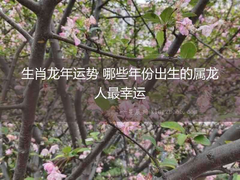 生肖龍年運勢 哪些年份出生的屬龍人最幸運