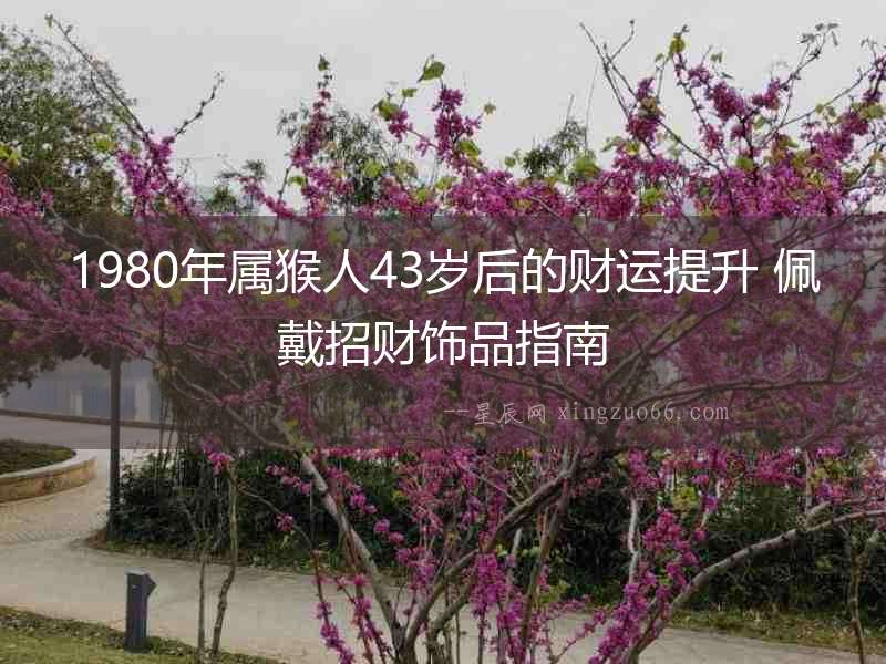 1980年屬猴人43歲后的財運提升 佩戴招財飾品指南