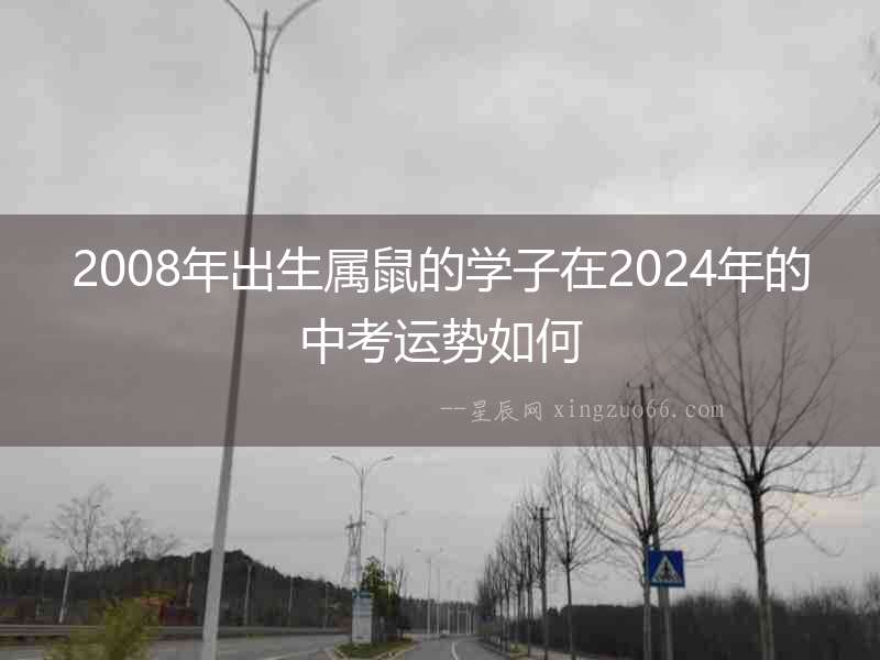 2008年出生屬鼠的學(xué)子在2024年的中考運(yùn)勢如何