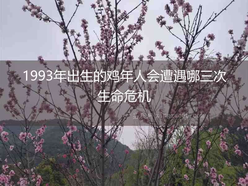 1993年出生的雞年人會遭遇哪三次生命危機