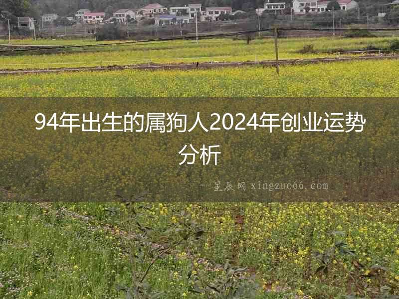 94年出生的屬狗人2024年創(chuàng)業(yè)運(yùn)勢(shì)分析