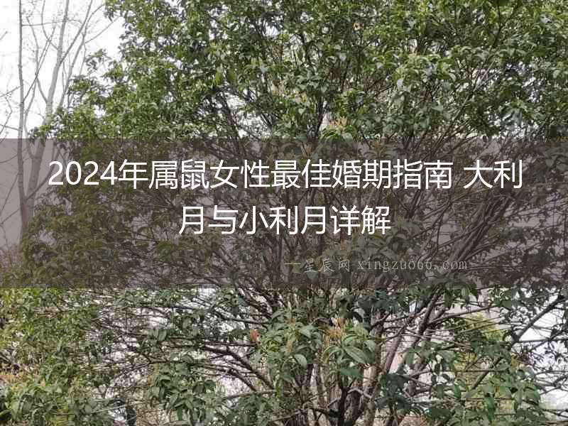 2024年屬鼠女性最佳婚期指南 大利月與小利月詳解
