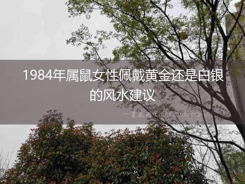 1984年屬鼠女性佩戴黃金還是白銀的風水建議