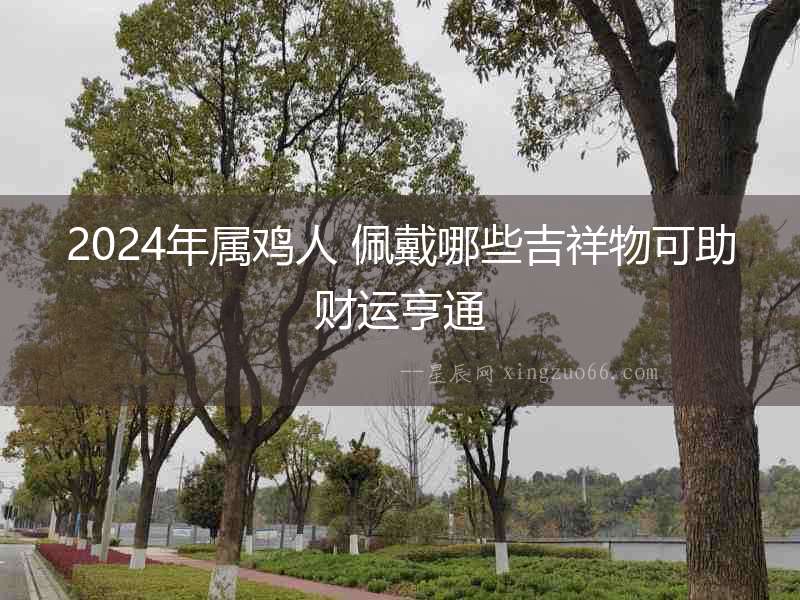 2024年屬雞人 佩戴哪些吉祥物可助財運亨通