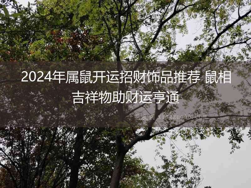 2024年屬鼠開運招財飾品推薦 鼠相吉祥物助財運亨通