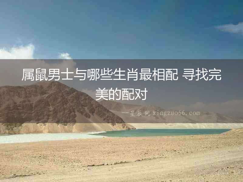 屬鼠男士與哪些生肖最相配 尋找完美的配對