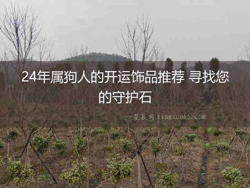 24年屬狗人的開運(yùn)飾品推薦 尋找您的守護(hù)石