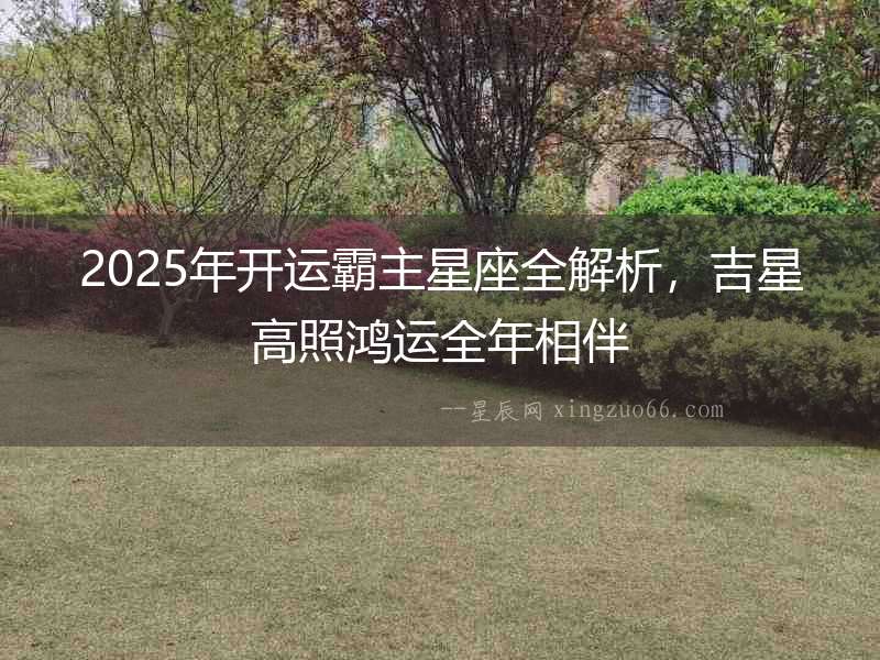 2025年開運霸主星座全解析，吉星高照鴻運全年相伴