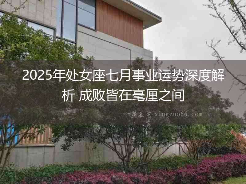 2025年處女座七月事業運勢深度解析 成敗皆在毫厘之間