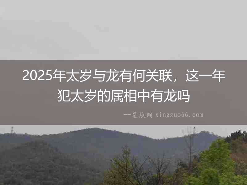 2025年太歲與龍有何關聯，這一年犯太歲的屬相中有龍嗎
