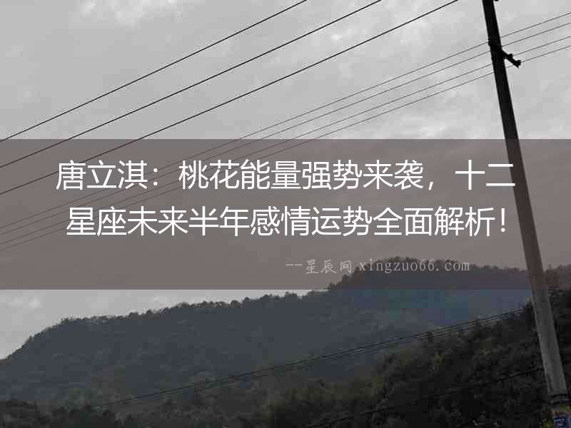 唐立淇：桃花能量強勢來襲，十二星座未來半年感情運勢全面解析！