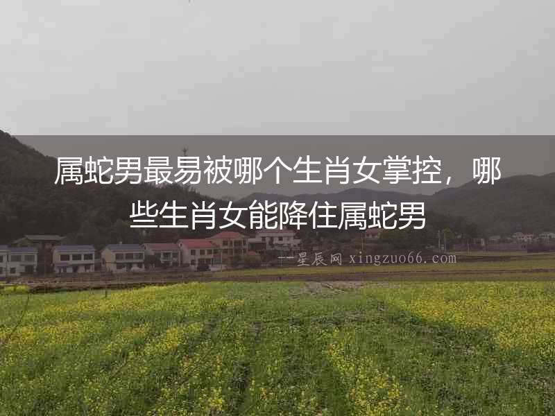 屬蛇男最易被哪個生肖女掌控，哪些生肖女能降住屬蛇男