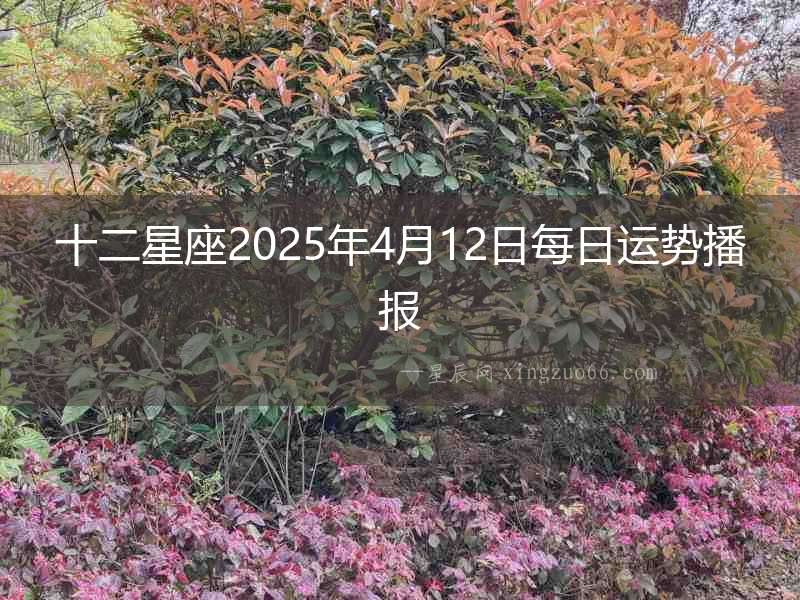 十二星座2025年4月12日每日運(yùn)勢(shì)播報(bào)