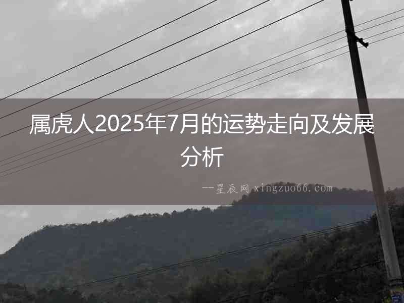 屬虎人2025年7月的運勢走向及發(fā)展分析