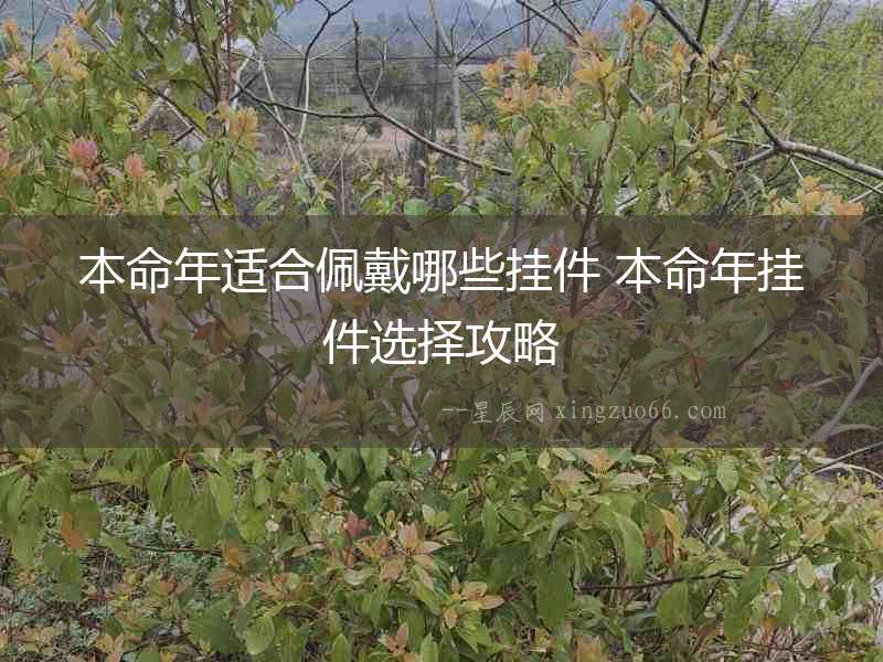 本命年適合佩戴哪些掛件 本命年掛件選擇攻略