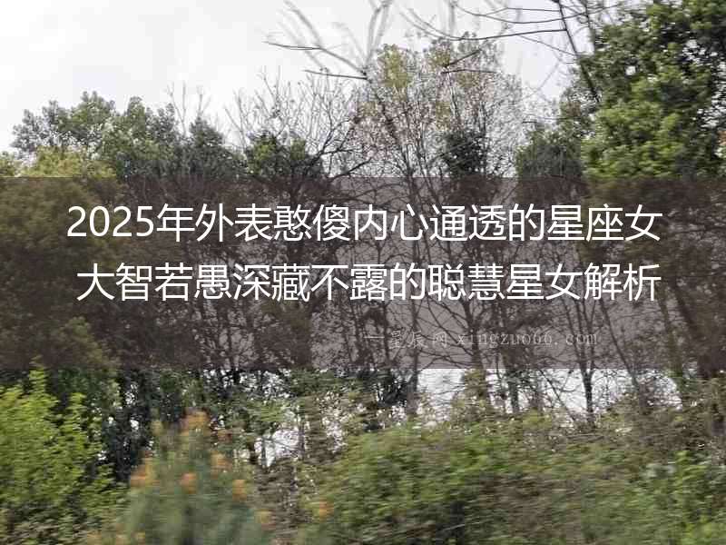 2025年外表憨傻內(nèi)心通透的星座女 大智若愚深藏不露的聰慧星女解析