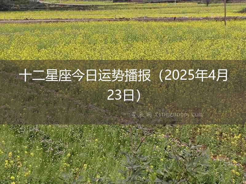 十二星座今日運(yùn)勢(shì)播報(bào)（2025年4月23日）