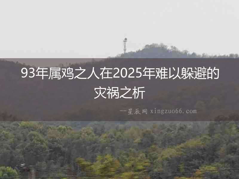 93年屬雞之人在2025年難以躲避的災(zāi)禍之析