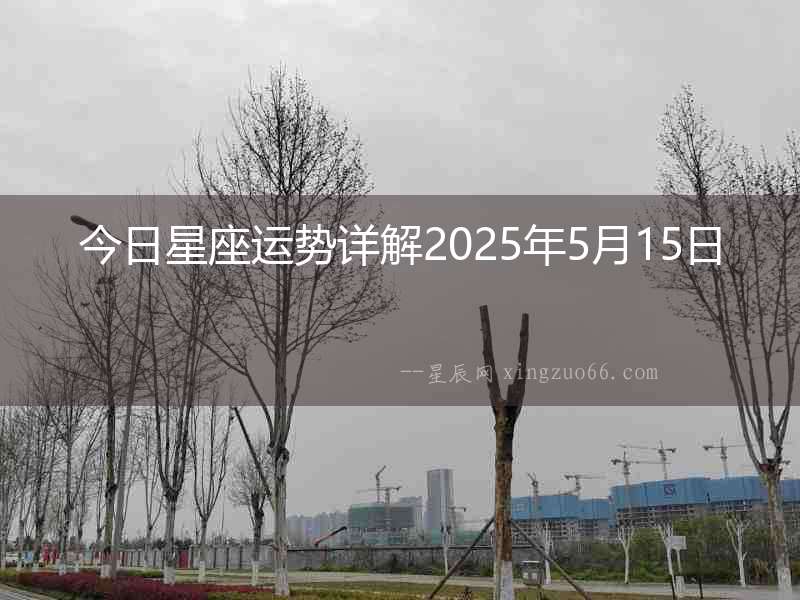 今日星座運勢詳解2025年5月15日