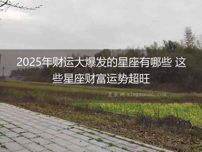 2025年財運大爆發的星座有哪些 這些星座財富運勢超旺