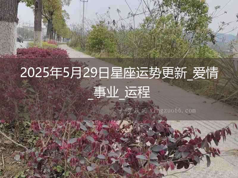 2025年5月29日星座運勢更新_愛情_事業_運程