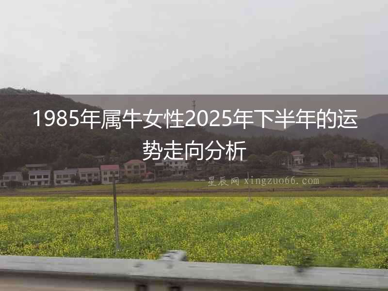 1985年屬牛女性2025年下半年的運勢走向分析