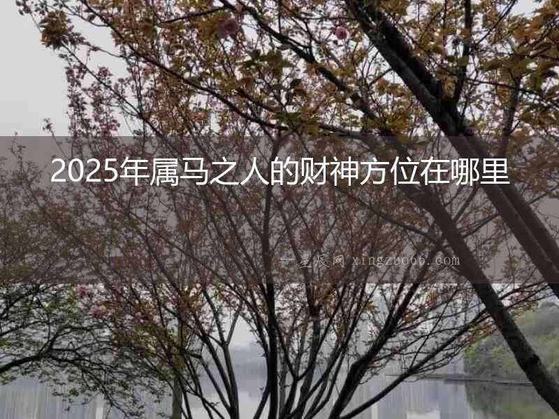 2025年屬馬之人的財神方位在哪里