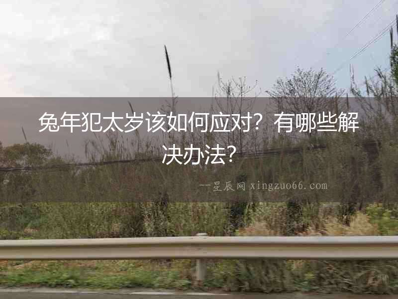 兔年犯太歲該如何應對？有哪些解決辦法？