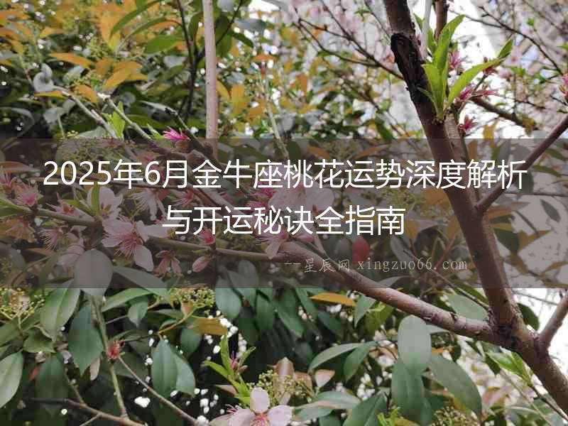 2025年6月金牛座桃花運勢深度解析與開運秘訣全指南