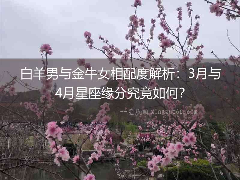 白羊男與金牛女相配度解析：3月與4月星座緣分究竟如何？